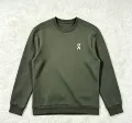 Round neck green sweatshirt