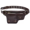 Amazon Pu Retro New Outdoor Men's Waist Bag Solid Color Zipper Waist Bag Leather Pin Buckle Waist Belt Personalized Versatile