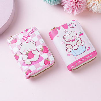New Cartoon Women's Organ Card Bag Cute Japanese Mini Coin Purse Large Capacity Multi-Card Zipper Wallet
