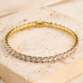 4mm white gold plated