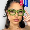 Kedun Two-Dimensional Flat Glasses Ins Square Anti-Blue Light Tr90 Eyeglass Frames Trendy and Fashionable Cross-Border European and American Internet Celebrity