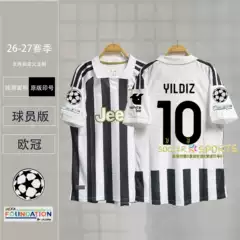2627 Season Juventus Home Jersey Number 10 Yildiz Player Version Bremmer C. Ronaldo Football Shirt