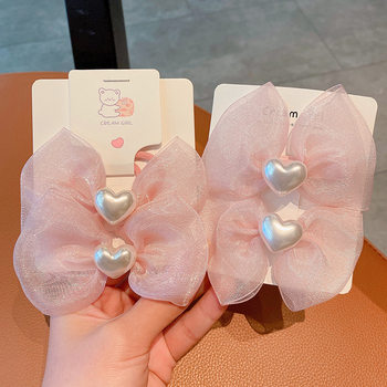 Bow Headwear Children's Hairpin Xianmei Girls' Mori Style Hair Accessories Headband 2023 New Girl's Marubeno Head Rubber Band