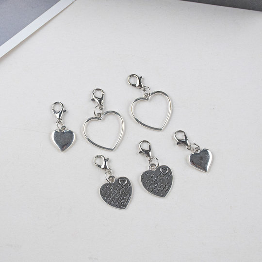Cross-border All-match Hollow-out Love Side Alloy Shoes Chain Love Martin Boots Canvas Shoes Accessories Shrimp Buckle Accessories Buckle