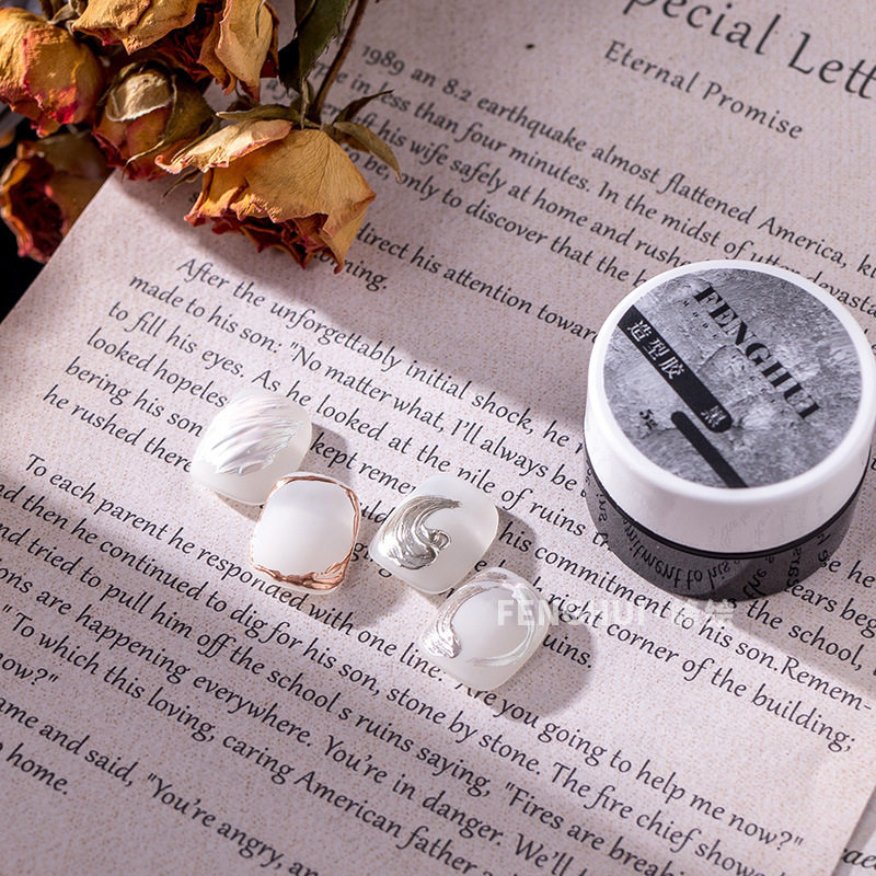 Modeling glue rubbing sunglasses powder Japanese nail polish glue nail art wash-free micro-carved glue painted Baroque micro-three-dimensional Internet celebrity