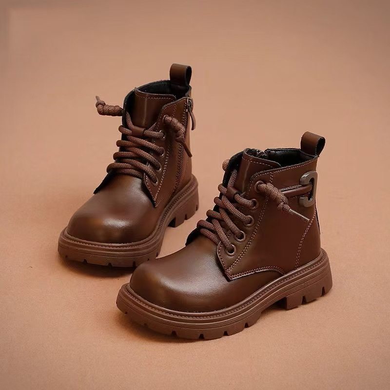 Girls' Autumn and Winter Short Boots 2025 New Kidsren's Boots Girls' Single Boots British Style Girls' Princess Plus Suede Boots