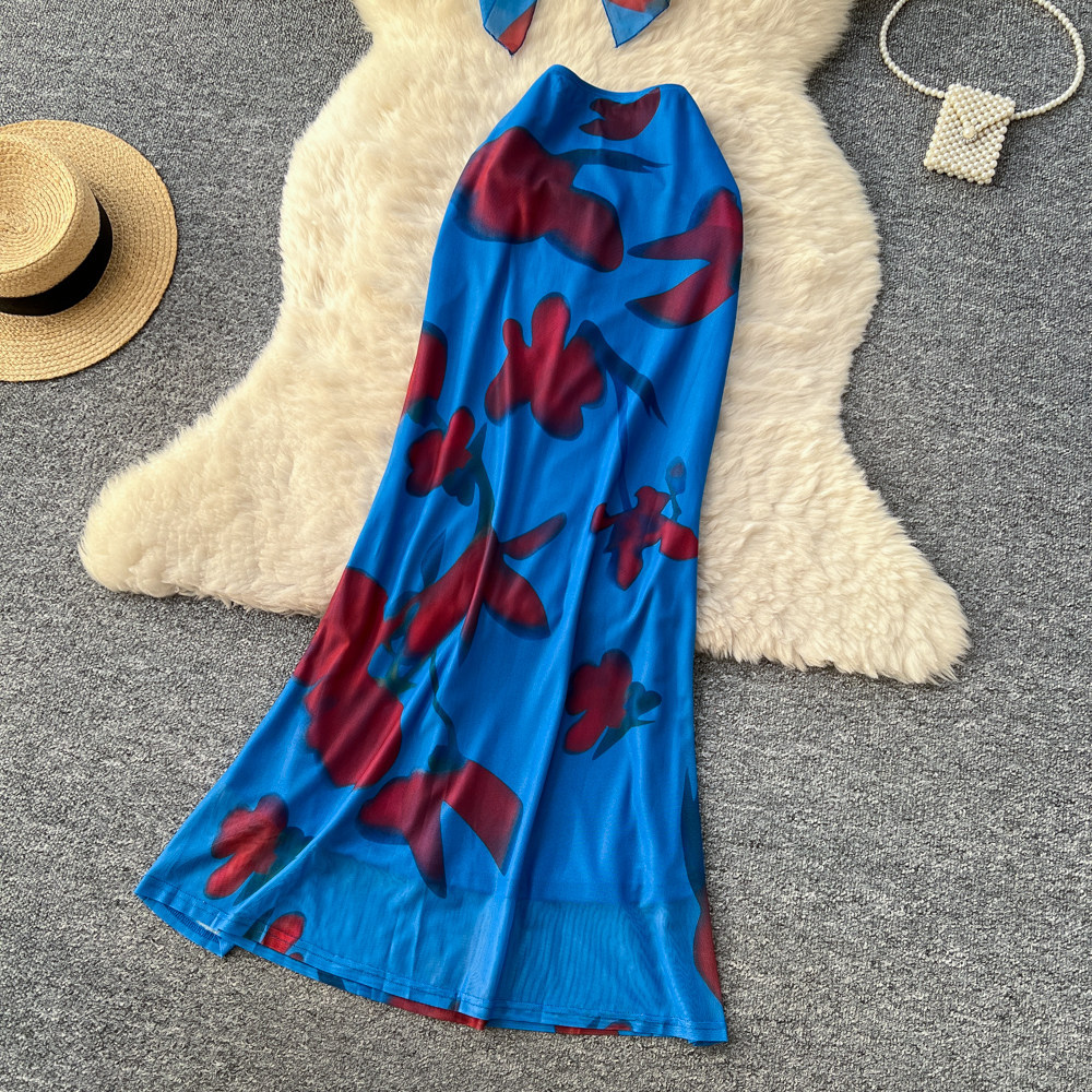 Floral Print Strapless Crop Top and High Waisted Skirt Set Summer Fashion Sexy Style for Vacation Wholesale Available