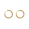 Gold-large metal broken silver earring (thick real gold plating)