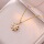 Ожерелье женская сеть знаменитостей в том же стиле, трансграничный цветок подсолнуха, циркон, вращающийся набор из трех частей, украшение из титановой стали, ожерелье mini 194