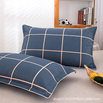 100 cotton pillowcase thickened pillowcase 48x74cm household men's 40x60cm pairs of cotton student dormitory