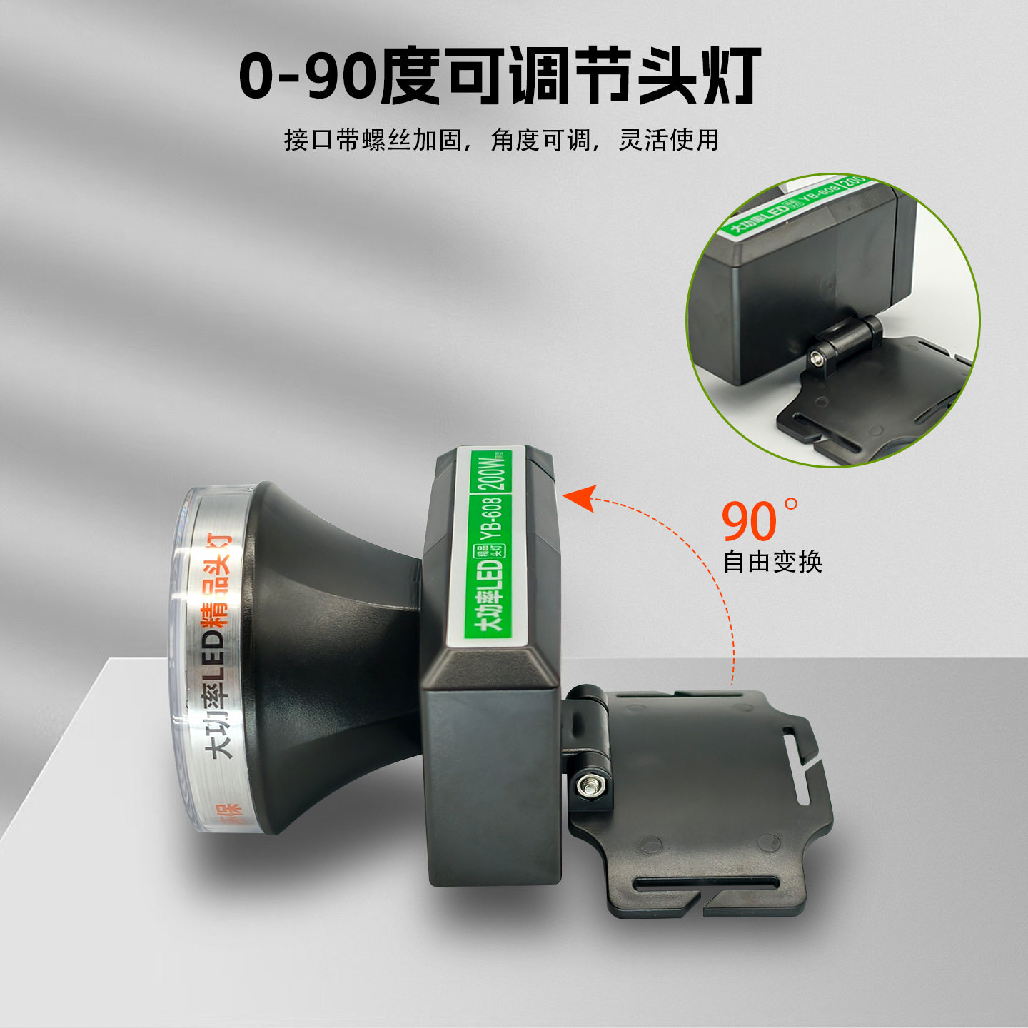 Head-Mounted Strong Light Headlamp, Long-Lasting Lithium Battery, High Lumen, Ultra-Bright Long-Range Rechargeable Outdoor Miner's Lamp, Dedicated for Night Fishing