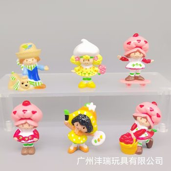 Cross-Border Hot-Selling Six Casual Daily Strawberry Girl Dolls DIY Materials Decorative Doll Ornaments