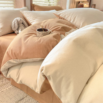 Sanding quilt cover single piece warm 150x 200x 230 autumn and winter thick cotton cotton quilt cover single 4