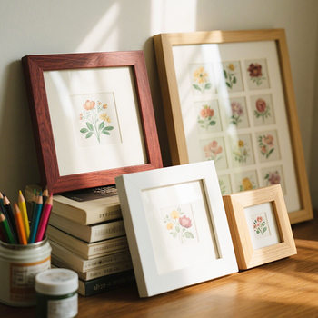 Photo Frame Display Handmade Large Quantity in Stock Direct Sales Wholesale Wooden Picture Frame 5-Inch 6-Inch 7inch 8inch DIY Decorative Photo Frame