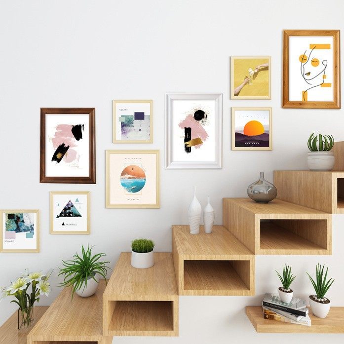 Retro small photo frame washing table A4 mounting frame Photo Wall photo frame 7 inch 8 inch 10 inch A3