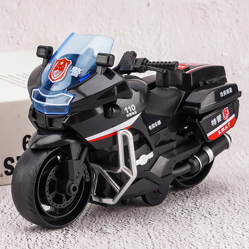 跨境亚马逊抖音儿童玩具男孩仿真玩具摩托车夹娃娃机惯性玩具车子