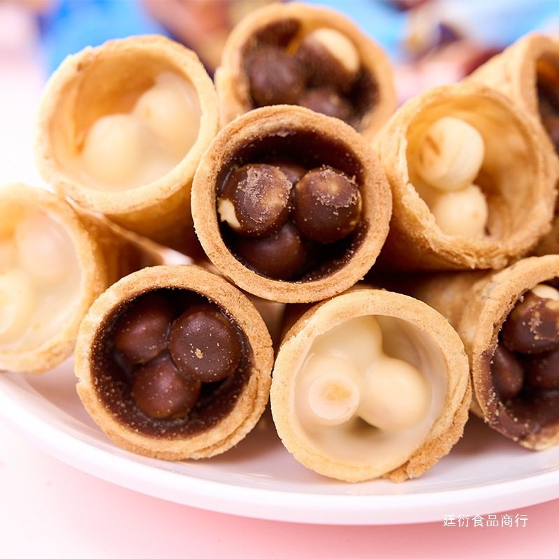 Shanmeiyuan Chocolate Flavored Crispy Tube Crispy Sandwich Kidsren's Reward Healthy Students Satisfy Their Craving for Snacks