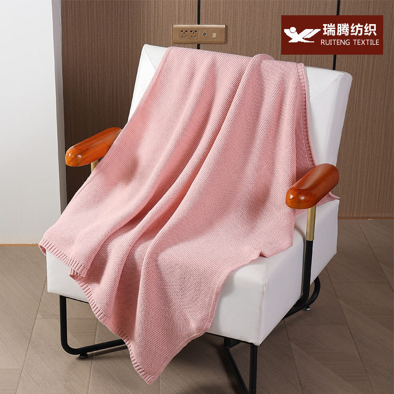 Explosions warm color knitted stroller cover blanket hold quilt children nap soft small blanket sofa blanket factory wholesale
