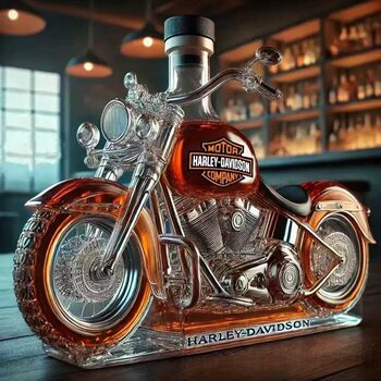 Cross-Border Hot Selling New Wine Bottle Harley Motorcycle Decanter Wine Bottle Supports Various Graphics Ready for Delivery