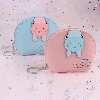 Small Wallet Women's Korean ins Simple Cute Japanese Cartoon Mini Multifunctional Zipper Card Bag Coin Purse