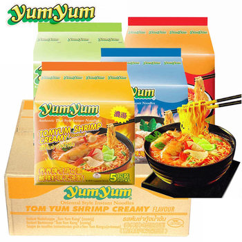 Wholesale whole box of 30 packs of Thai imported instant noodles with hot and sour shrimp flavor thick soup noodles bags of instant noodles