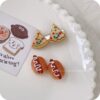 Fun hamburger hairpin hair accessories bangs side clip ins sweet funny simulation hairpin duckbill clip side clip hair accessories