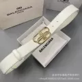3.8cm gold buckle white