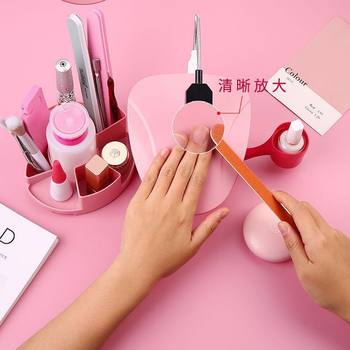 3x Magnifier Multifunctional Manicure Table LED Light Manicure Tool suit Beginner DIY Nail Sticker Tool