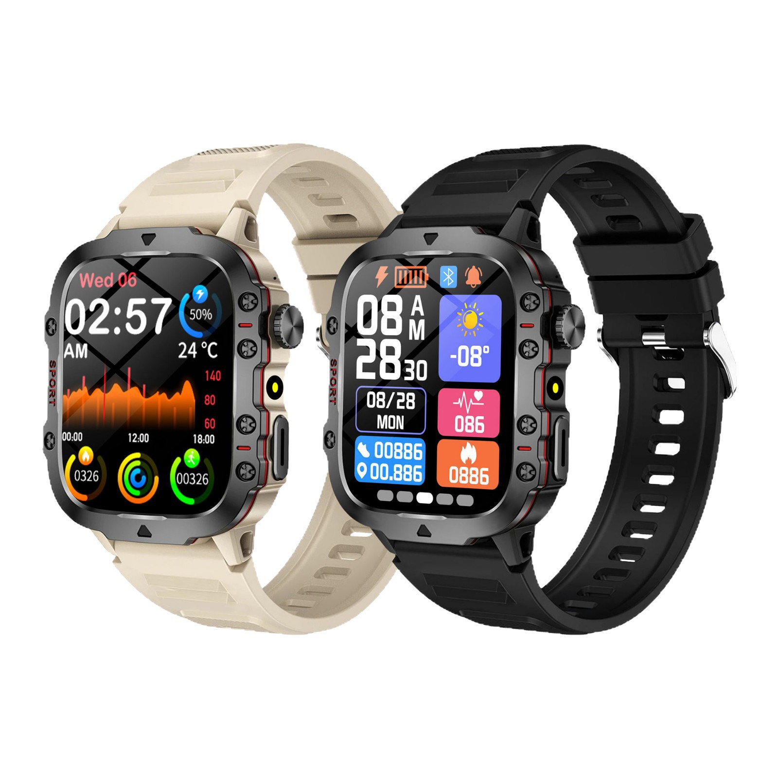 Temu Cross-Border Popular Sports Outdoor Smart Watch Bracelet H19 Heart Rate Pedometer Sleep Bluetooth Call Ios