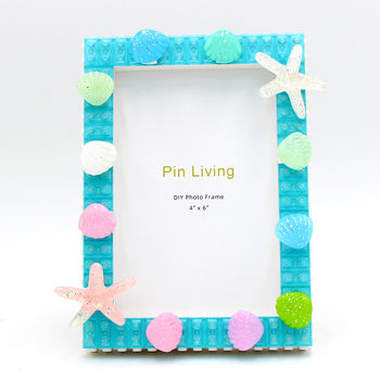 Spelling memory Ocean series starfish DIY creative handmade photo frame children's photo frame table photo wall decoration gift