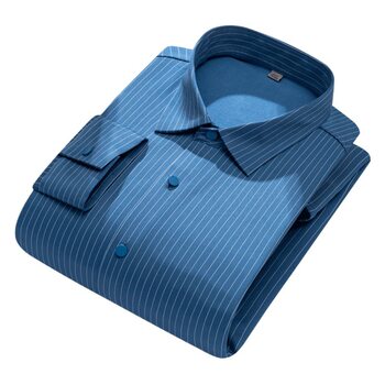 Autumn and winter middle-aged seamless composite one-piece velvet warm shirt men's long sleeve fleece-lined thickened business light luxury shirt men's
