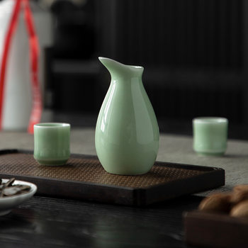 Longquan Celadon Ceramic Wine Set Small Wine Pot Wine Divider White Wine Cup Yellow Wine Two Cups Four Cups Fixed Logo