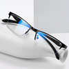Anti-Radiation Flat Glasses Computer Mobile Phone Anti-Blue Light Glasses Men's Eye Protection Myopia Glasses Metal Glasses Frames Wholesale