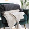 Scandinavian Style Sofa Blanket Office Nap Blanket Tassel Knitted Ball Wool Casual Air Conditioning Small Blanket Spring & Fall