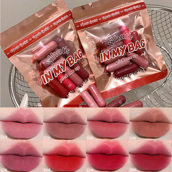 [Cross-Border Supply] 8-Color Lipstick Capsule Lipstick Set Natural Long-Lasting Non-Stick Cup Mini Matte Lipstick Batch