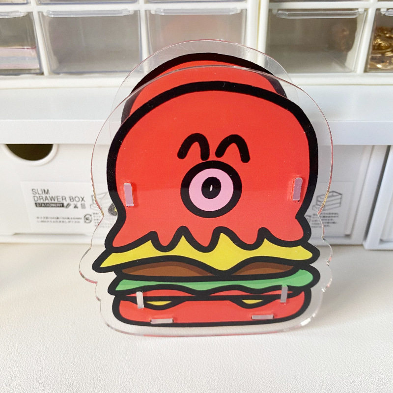 Sanrio Clownfish Pen Container Acrylic Desktop Learning Storage Bucket Cosmetic Brush Container Creative Cute Cartoon Ornaments