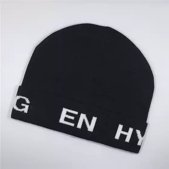 165# Cross-border Autumn and Winter Big Hat Foreign Trade Men's and Women's Leisure Letter Wool Hat Men's Warm Cold Hat Knitted Hat