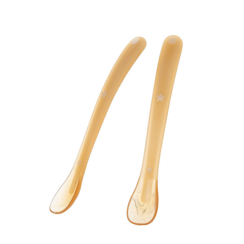 Dorado Soft Head Soup Spoon Baby Training Spoon Children's Tableware Cartoon Silicone Spoon Baby Feeding Spoon 6452