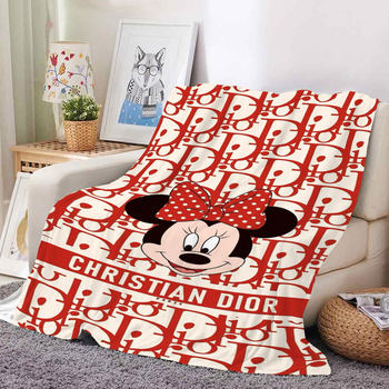 Cross-border Trendy Brand New Style Blanket Light Luxury Flannel Blanket Comfortable Blanket Dormitory Sofa Office Nap Blanket