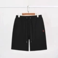 Cotton shorts black red horse