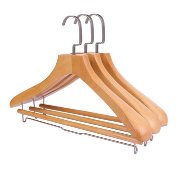 Wooden Hanger High-grade Beech Clothes Hanging Hotel Suit Wide Shoulder Seamless Clothes Support Household Coat Hanger Clothes Support