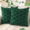 Cross-Border New St. Patrick's Day Clover Pillow Cover Plush Three-Dimensional Jacquard Sofa Cushion Cover Pillow