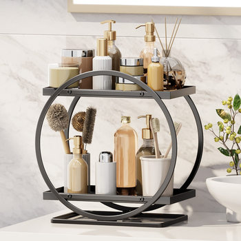 Amazon Iron Art Storage Rack Bathroom Wash Basin Countertop Cross-Border Cosmetics Storage Box Desktop Vanity Rack