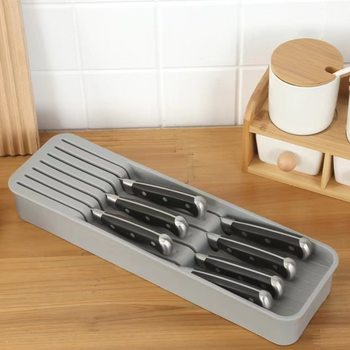 Kitchen drawer knife storage box kitchen knife fruit knife grid finishing knife holder