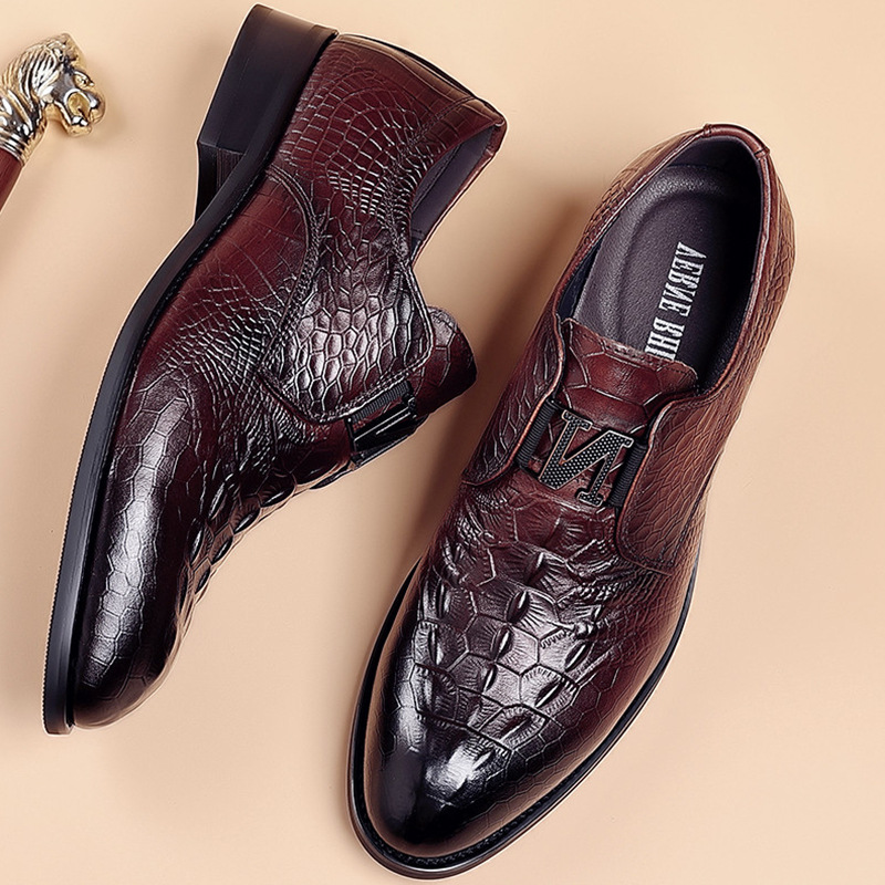 Giày Da Nam Chất Liệu Da Bò Đế Mềm