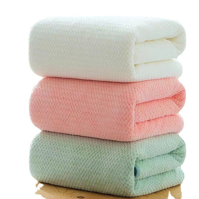 Gift pineapple coral fleece couple towel non-cotton bath towel Super soft absorbent hair wholesale