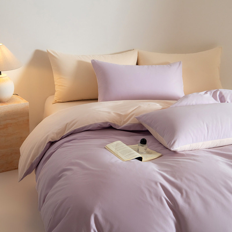 Class A high-grade cotton satin 100 four-piece cotton sanding four-season Xinjiang long-staple cotton dormitory three-piece set