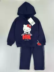 Boys' and Girls' Children's Fleece Set, Winter Style, Autumn and Winter Thickened Baby Sweatshirt and Pants, Warm Two-Piece Set, Thick and Durable