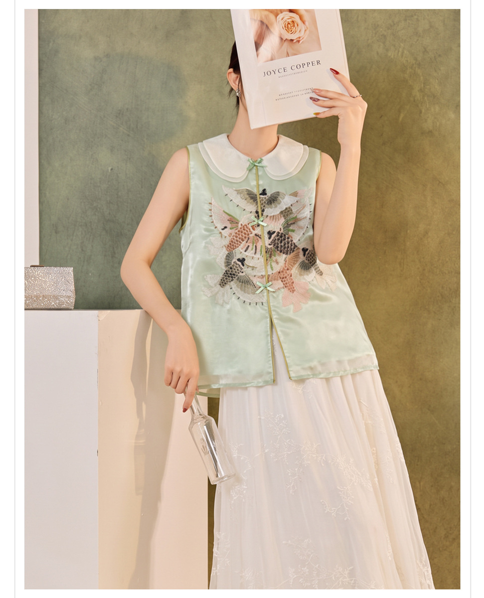 Set áo gile thêu không tay kèm chân váy xòe dài nữ — Chân váy thêu (giao hàng trong 7 ngày), Chân váy thêu (giao hàng trong ngày), Áo gile thêu hạt (giao hàng trong 7 ngày), Áo gile thêu hạt (giao hàng trong ngày)