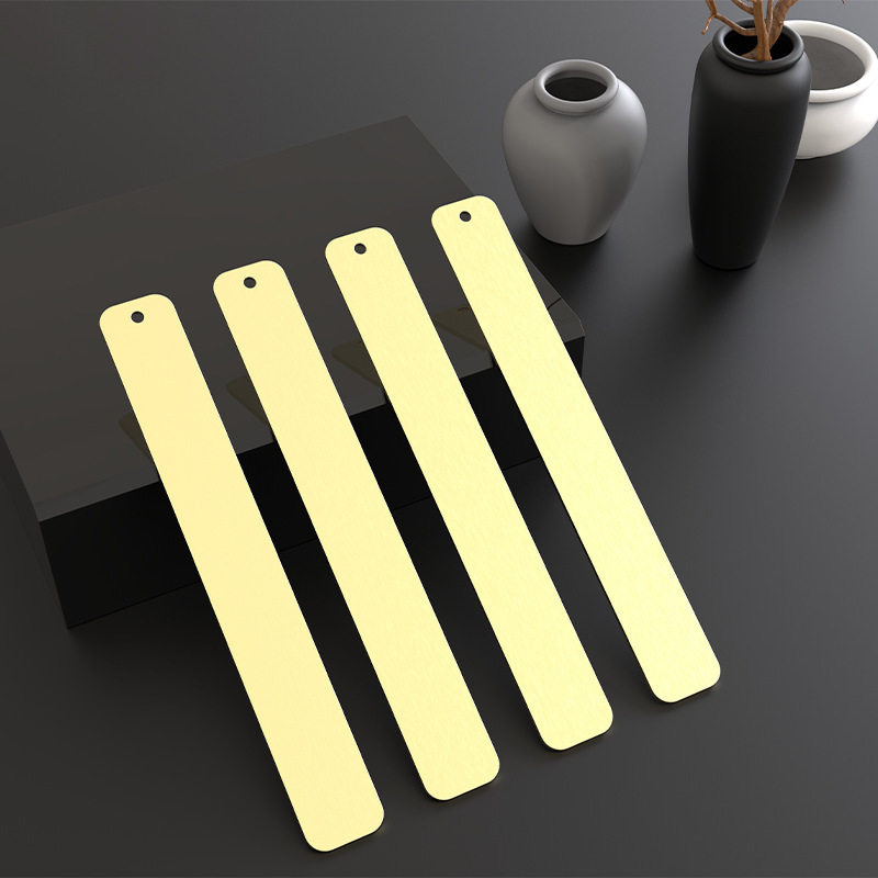 Wholesale Direct sale simple metal bookmark stainless steel brass laser lettering graduation Memorial School Enterprise gift